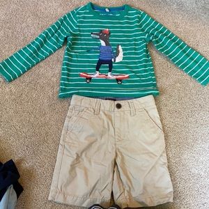 Boys shorts and long sleeve shirt osh kosh joules